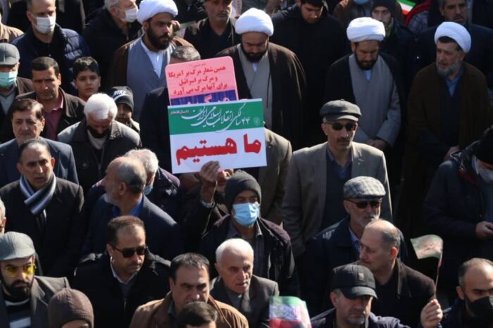 راهپیمایی بیست و دوم بهمن مردم لاهیجان